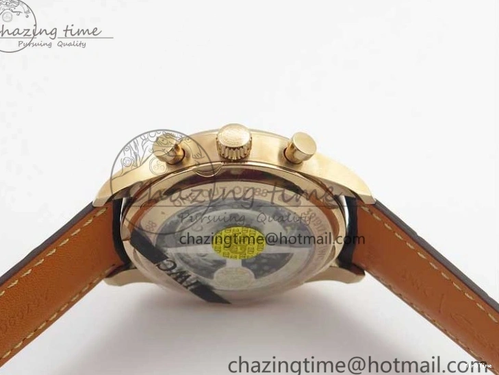 MIROTIME 0101 Portugieser Chrono  42 IW390406 RG ZF 1:1 Best Edition Blue Dial on Brown Leather Strap A Durable 7129
